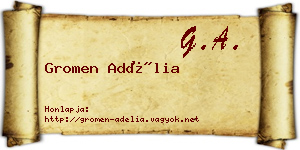 Gromen Adélia névjegykártya